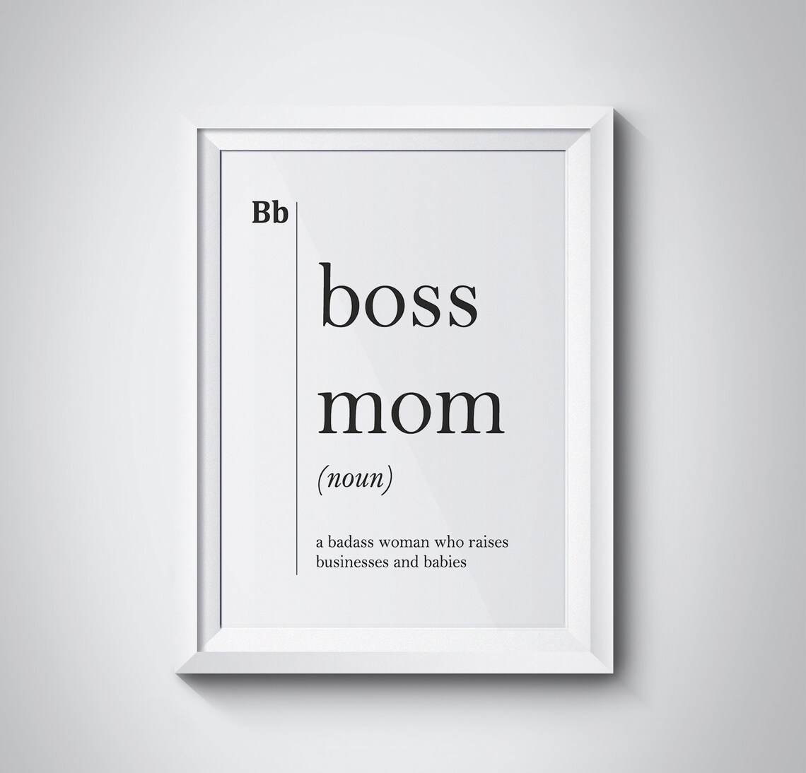 Boss Mom Definition Print Business Woman Gift for Mother Etsy