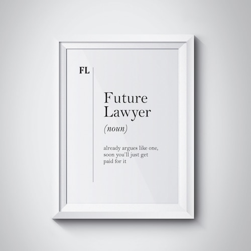 Future Lawyer Definition Print Law Student Gift Lawyer Etsy