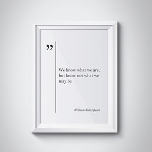 William Shakespeare Quote Shakespeare Wall Art Life Quotes Wall Art Shakespeare Print Great Quotes Art Shakespeare Gift Poetry Wall Art Gift