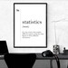 Statistics Definition Print Dictionary Gift Office Decor - Etsy