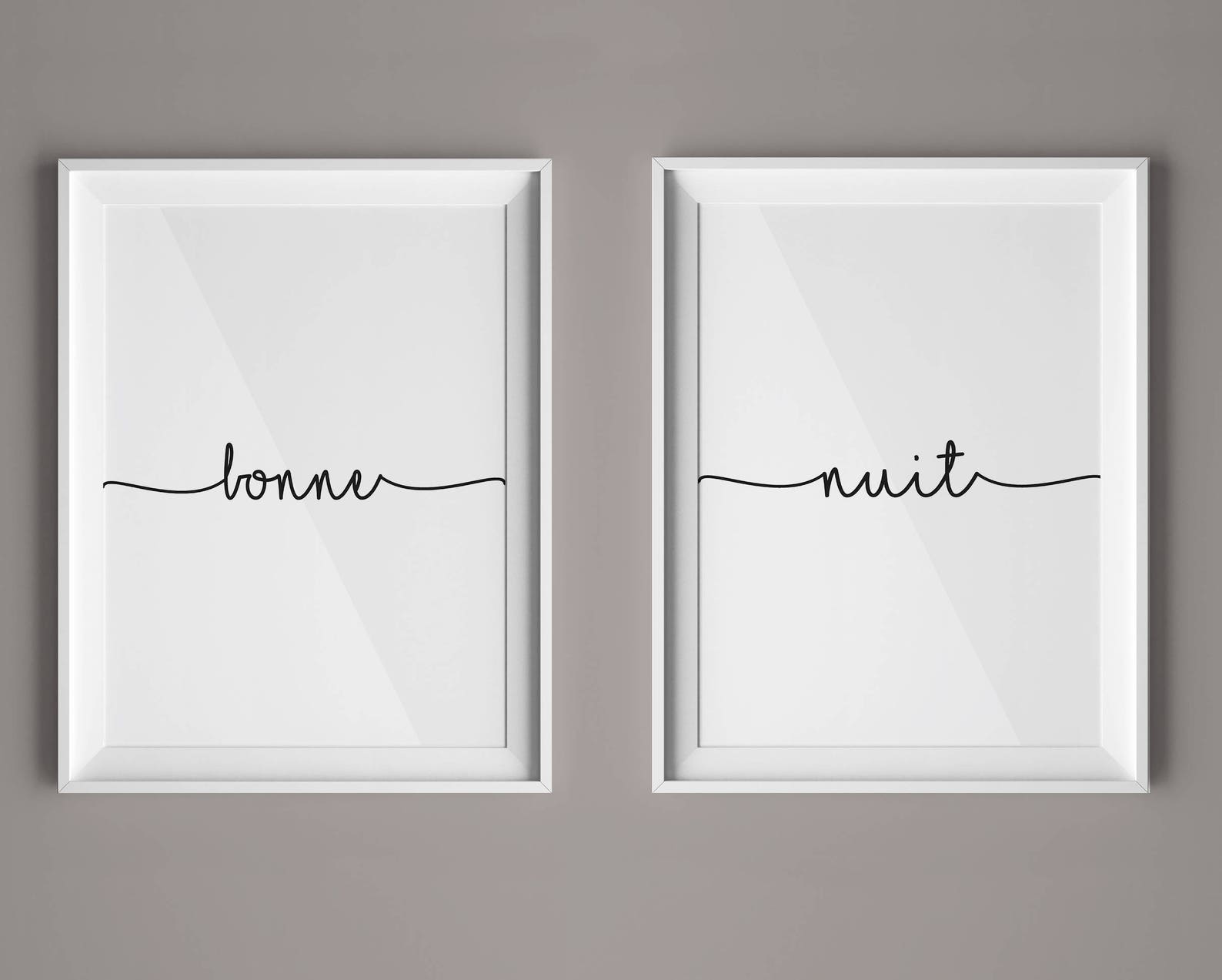 Bonne Nuit Print Bonne Nuit Poster Bedroom Wall Decor Nursery Decor Bedroom Decor French Poster ...