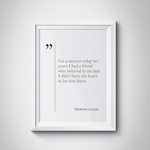 Abraham Lincoln Citazione Migliore amico Regalo Business Partner Regalo Business Quote Abraham Lincoln Wall Arte Amicizia Regalo Abraham Lincoln Stampa