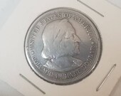 1893 columbian half circulated silver half dollar commemorative