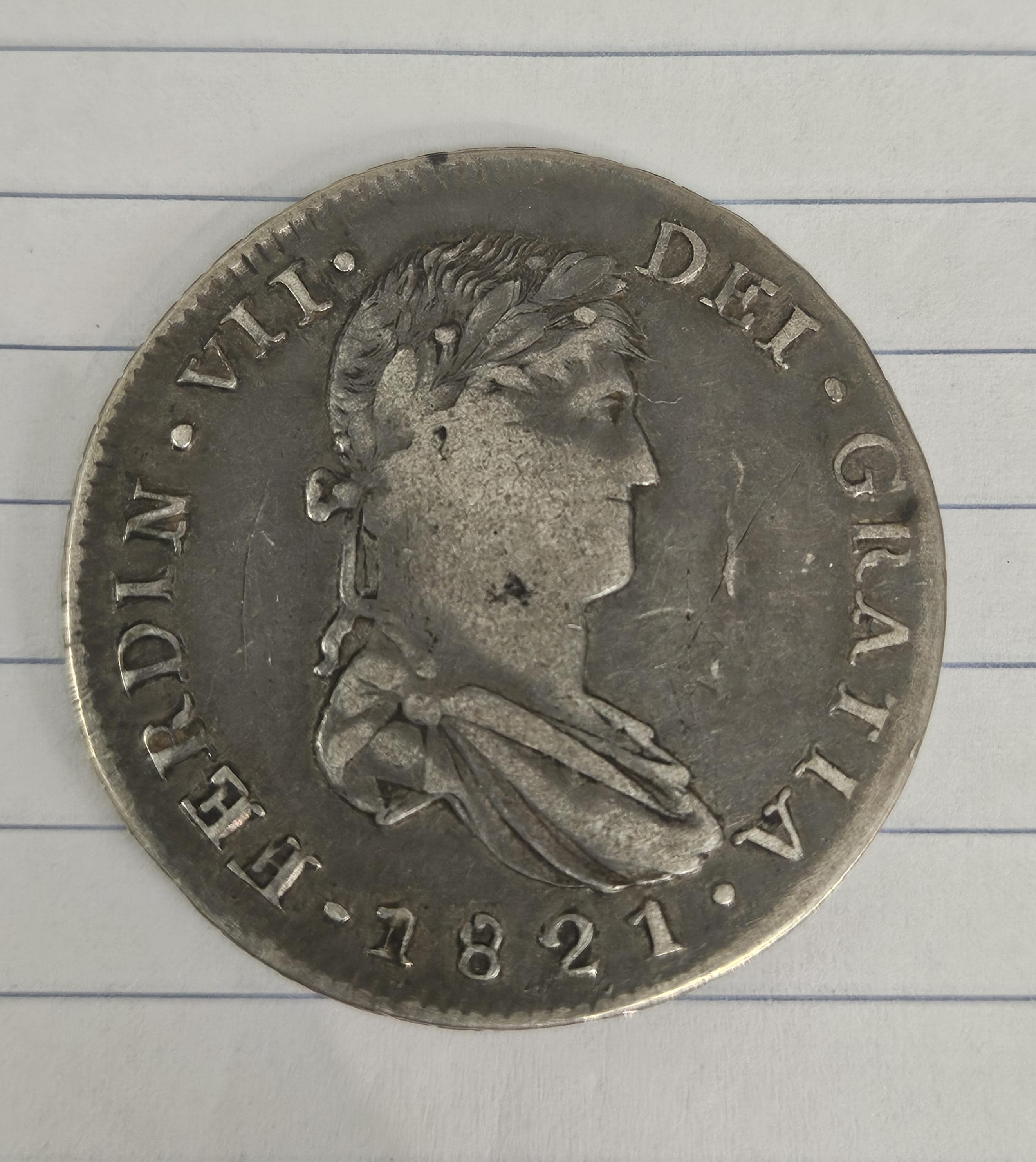 9544 1821年メキシコ8レアル 9544 1821年メキシコ8レアル