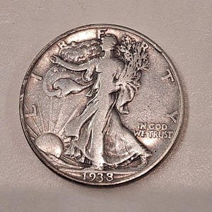 1938D Walking Liberty Half Dollar bin#5
