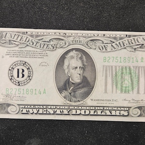 1934 20 Dollar FRN in schöner Form bin#1