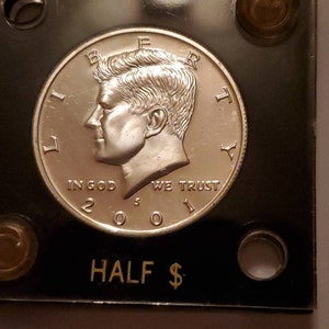 Silberne Kennedy Proof Hälfte in Halter, moderne Proof 90% Silber 50 Cent JFK Münze. FASSUNG #2
