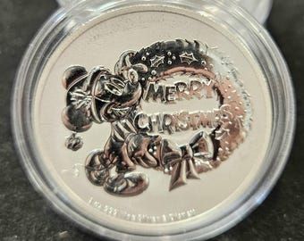 2021 Mickey Mouse Merry Christmas Niue 1oz Silver 999 bin#3