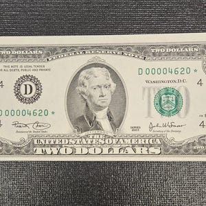 Billete Star de 2003, número de serie bajo, sin circular, contenedor n.° 4 FR00004620