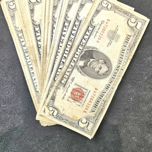 1963 5 Dollar Note Red Seal BIN #3