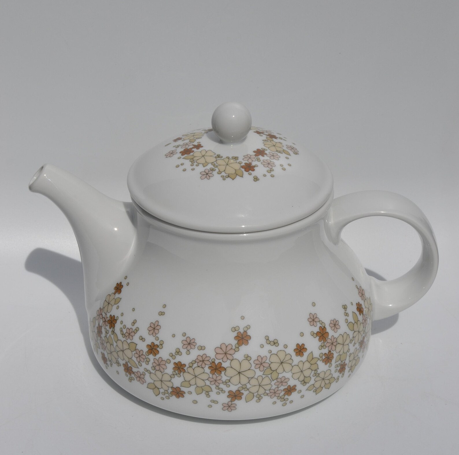 Arzberg Donau Mainau Retro Vintage Teapot White Porcelain With Etsy
