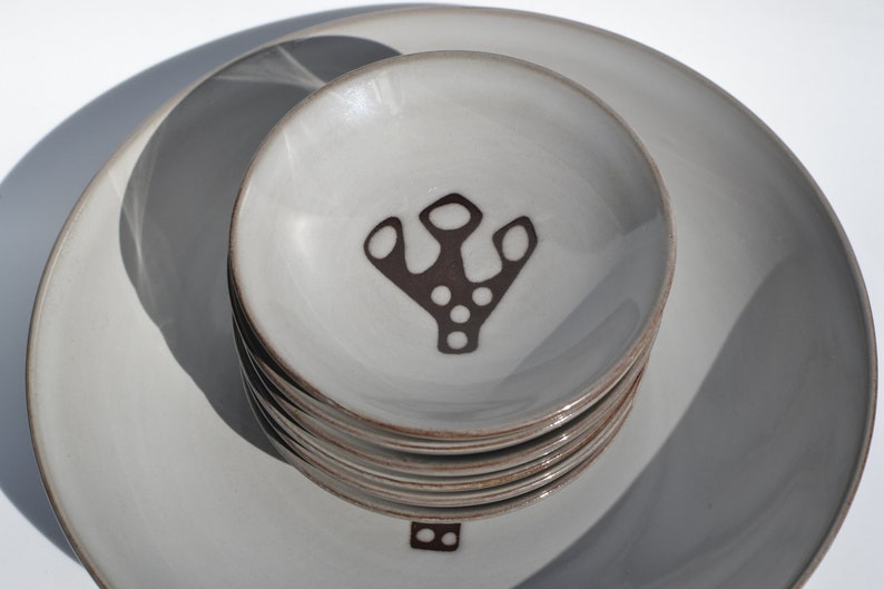 Mid-Century retro vintage 60/'s design presentation bowl set from Studio Fris Keramiek Edam pottery Made in Holland The Netherlands