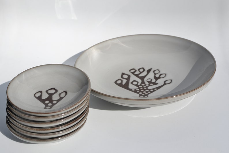 Mid-Century retro vintage 60/'s design presentation bowl set from Studio Fris Keramiek Edam pottery Made in Holland The Netherlands