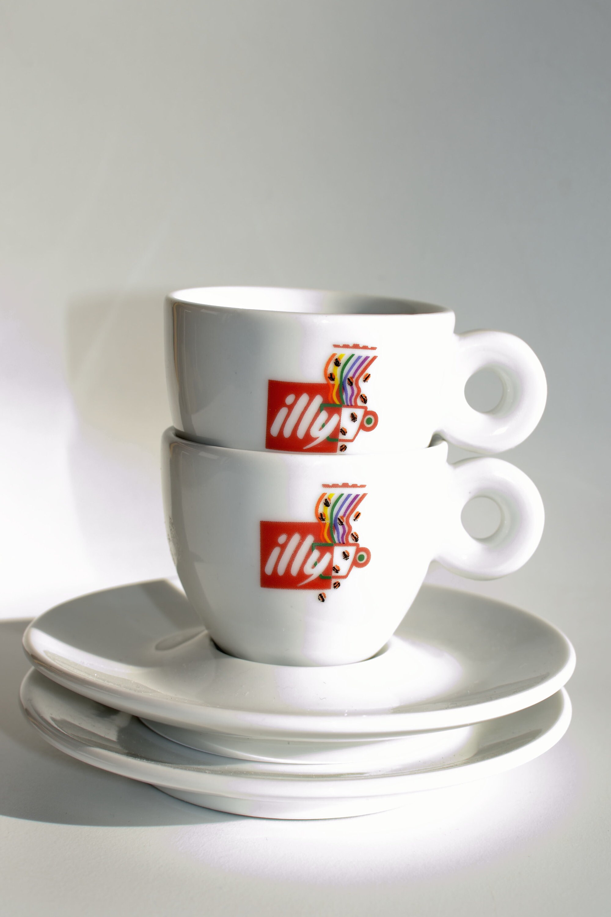 Limited edition illy logo 2 espresso cups design James Etsy