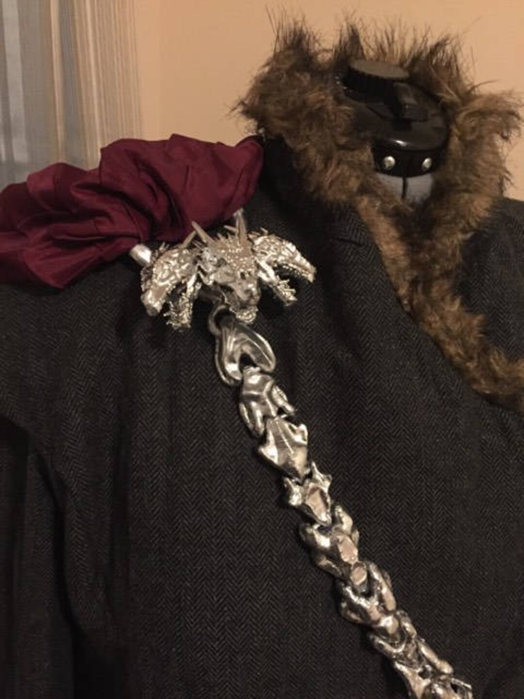 Cosplay Accessory Daenerys Dragon Chain and Detachable Brooch Customize Size Chain of Command Etsy