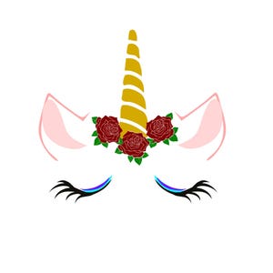 Free Free Unicorn Face With Roses Svg 926 SVG PNG EPS DXF File