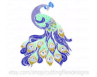 Download Peacock svg | Etsy