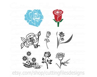 Rose Vine SVG Cutting File w/PNG for Cricut Design Space and | Etsy
