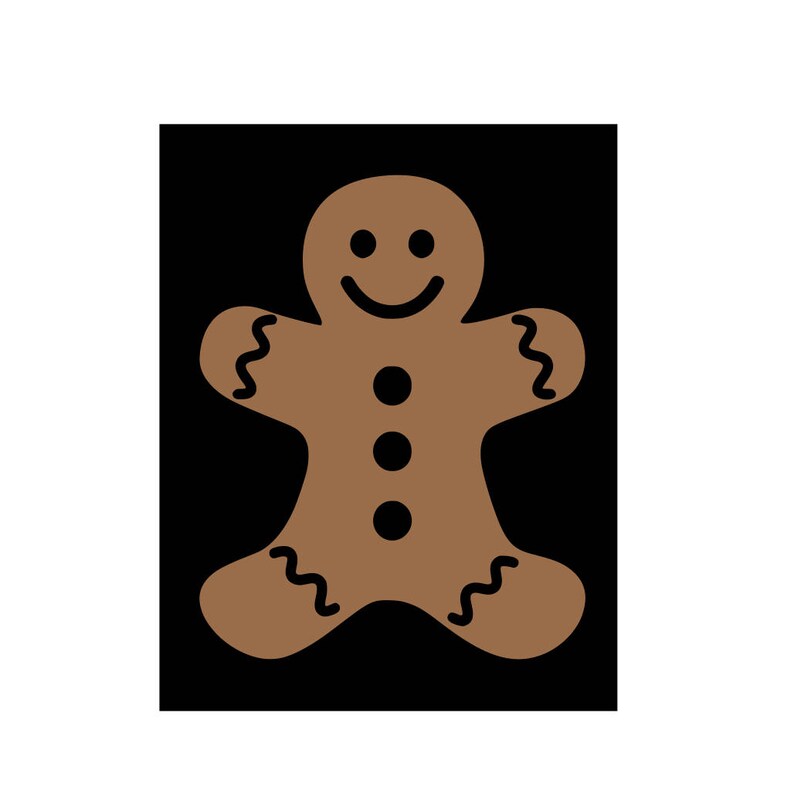 Download Christmas Ginger Bread Man SVG Design Cutting File also | Etsy