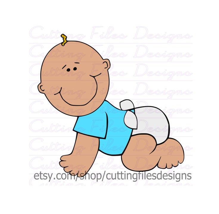 Crawling Baby Boy SVG Cutting File w/PNG for Cricut Design Etsy