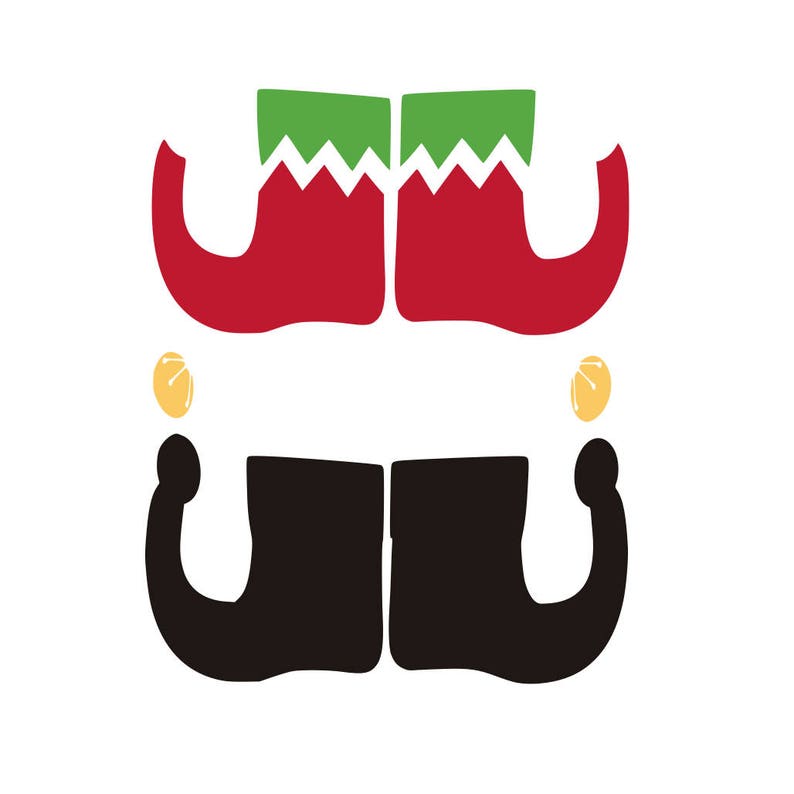 Christmas Elf Shoes SVG Cutting File & Includes PNG for | Etsy