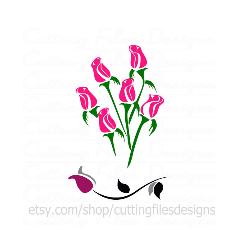 Download Tulips Flowers SVG Cutting File w/PNG for Cricut Design | Etsy