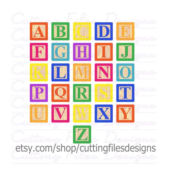 Download Alphabet Letter Toy Blocks Letter Font Svg Cutting File W Png Etsy