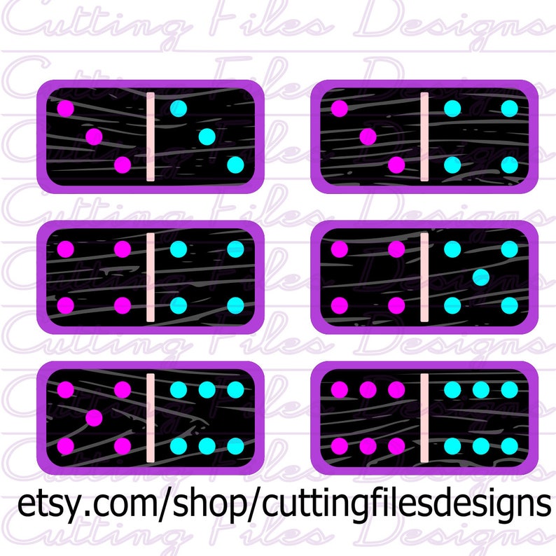 Download Dominoes Colored Layered SVG Cutting File w/PNG for Cricut ...