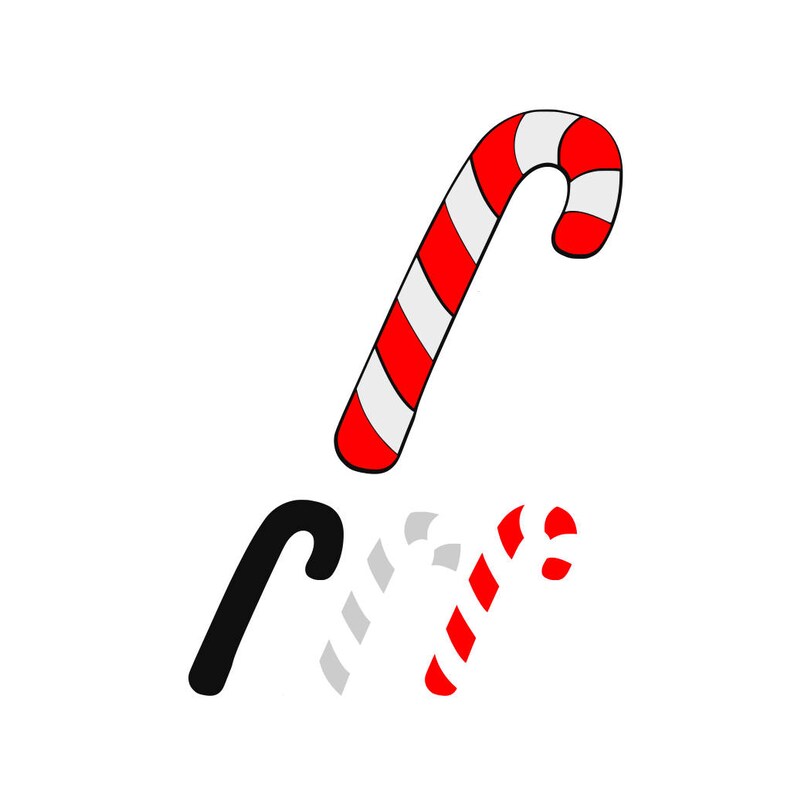 Christmas Candy Cane SVG Design Cutting File Also Includes PNG | Etsy