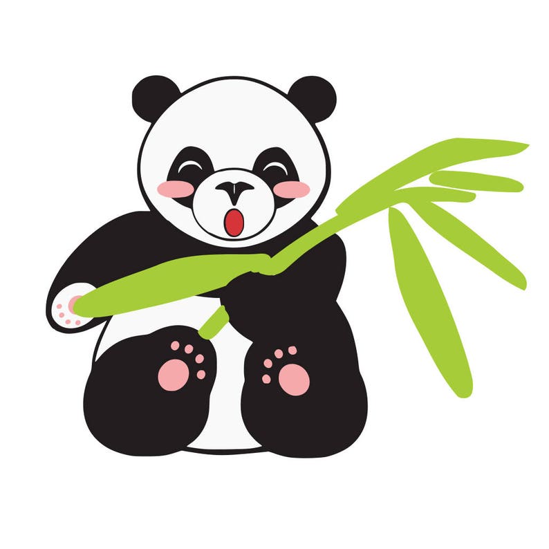 Cute Panda SVG Design Cutting File also includes PNG for | Etsy