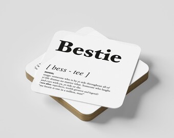 Bestie - Geordie Dialect Coaster • Newcastle Slang Coaster • Newcastle Dialect Coaster • Geordie Dialect Coaster • Geordie Coaster