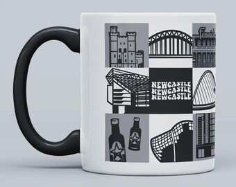 Newcastle Iconics Illustrated Mug