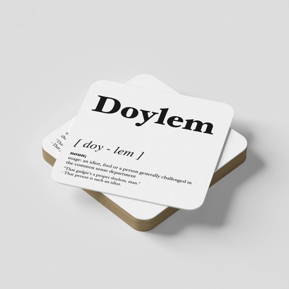 Doylem Geordie Dialect Coaster • Newcastle Slang Coaster • Newcastle  Dialect Coaster • Geordie Dialect Coaster • Geordie Coaster