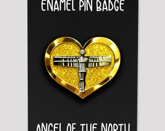 Angel of the North Enamel Pin Badge – Minimalist Geordie Gift
