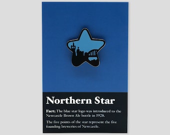 The Northern Star - Pin Badge • Landmark Pin • Newcastle Pin Badge • Friends Family Partner Gift • Geordie Pin • Geordie Gift • NUFC Gift