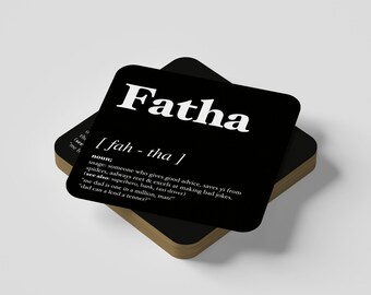 Fatha • Dad - Geordie Dialect Coaster • Newcastle Slang Coaster • Newcastle Dialect Coaster • Geordie Dialect Coaster • Geordie Coaster