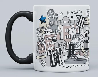 Newcastle upon Tyne Illustrated Location - Mug