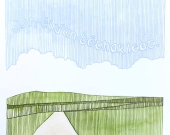 May the Road Rise to Meet You - Go n-éirí an bóthar leat - Original Artwork - Gouache on Paper