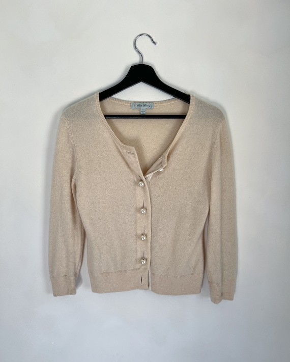 Vintage Women's Cashmere Sweater / Beige Sweater /