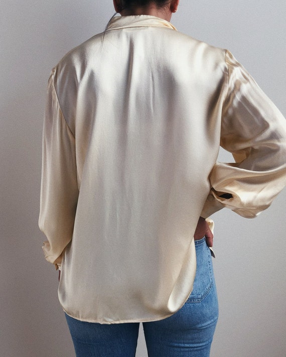 Vintage Women's Silk Blouse / Button Up Blouse / … - image 5