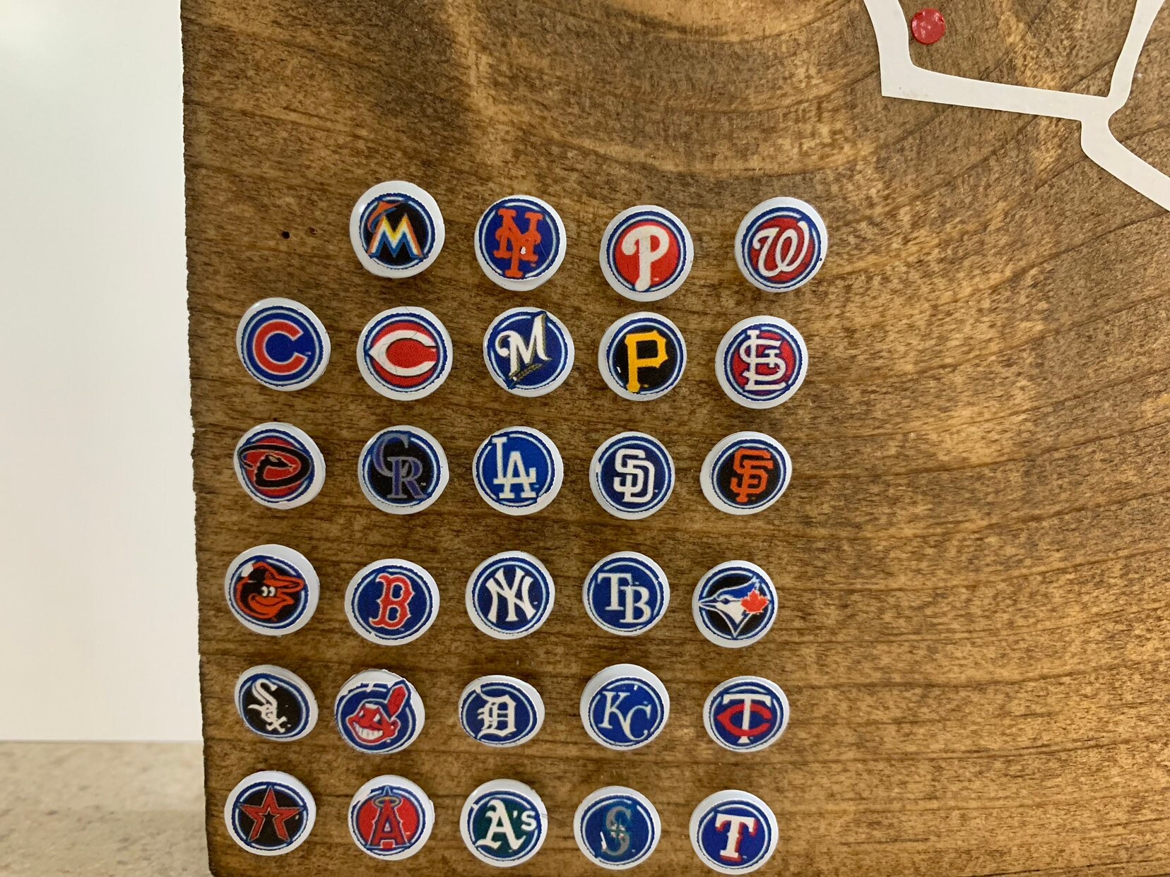 MLB Ballpark Bucket List Map Etsy