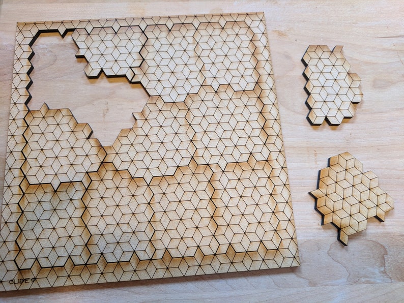 12 Piece Cubes Laser Cut Jigsaw Puzzle DIGITAL Etsy