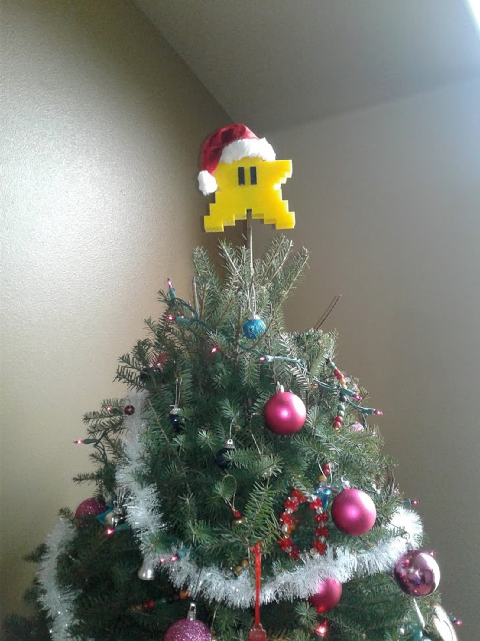 Mario Star Christmas Tree Topper Nintendo Switch Christmas Etsy
