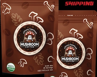 2 Pack Mushroom Coffee for Focus & Immunity | Lion’s Mane Reishi Cordyceps Coffee | Adaptogenic Energy Blend