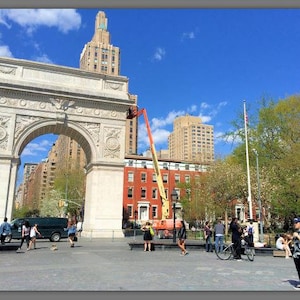 New York City Landscape Poster Washington Square Arch Photography Wall Art Photo Prints  West Village Greenwich Village Color Manhattan NYC