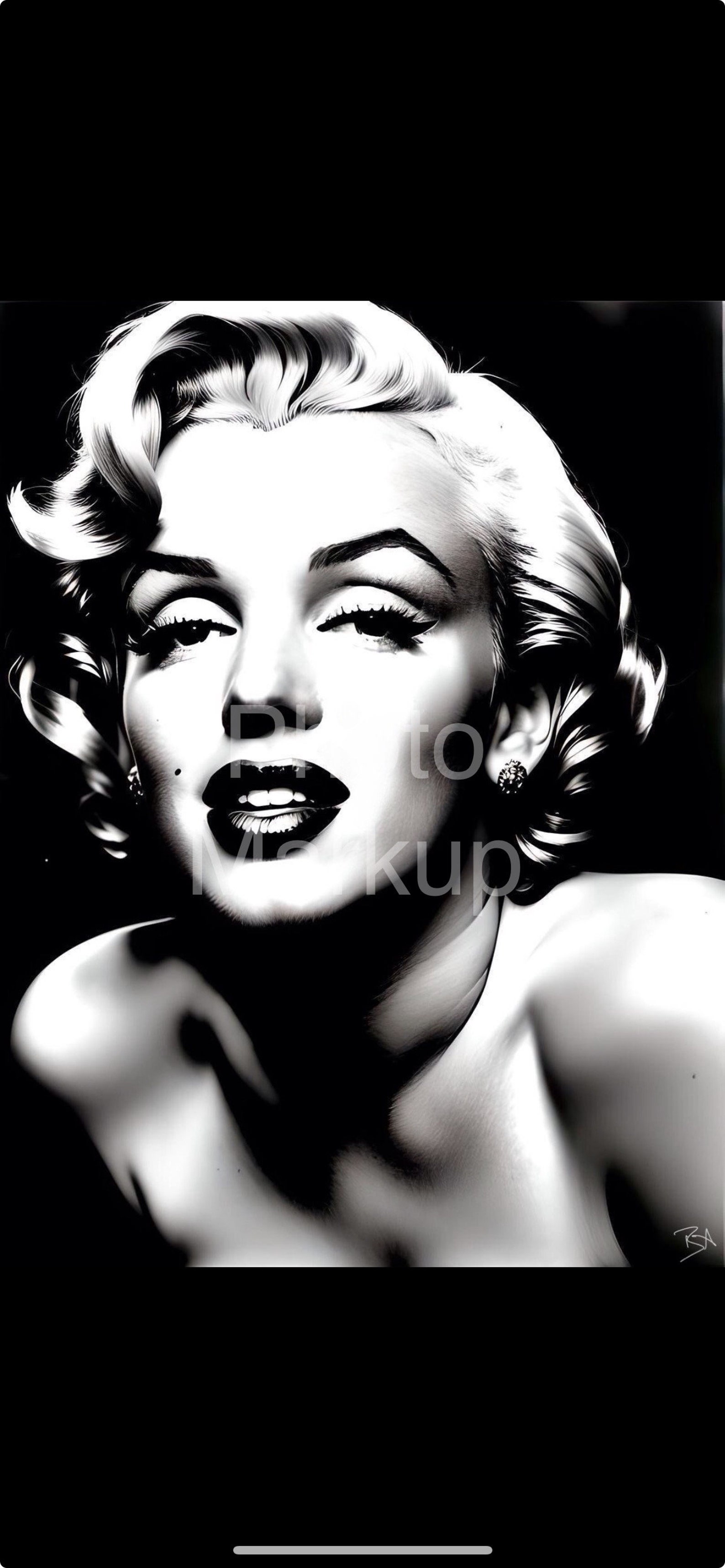 Rare Exclusive Marilyn Monroe Nude Photo Icon Beauty in Digital Photograph Collectible Vintage