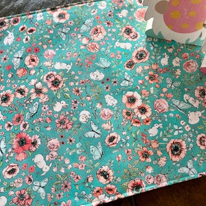Reversible Spring Bunny Table Runner // Easter Decor // Dining Linens // Mandala Decor