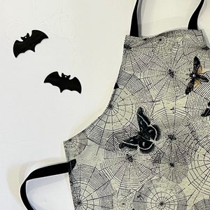 Creepy Moths and Webs Apron // Men's Apron // Women's Apron // Kitchen Apron // Spooky Decor // Halloween Apron image 1