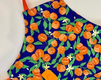 Citrus Apron // Women's Apron // Kitchen Apron // Fruit Kitchen Decor