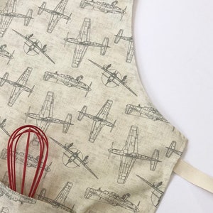 Airplane Apron // Men&#39;s Apron // Women&#39;s Apron // Kitchen Apron // Airplane Decor // Pilot Gift